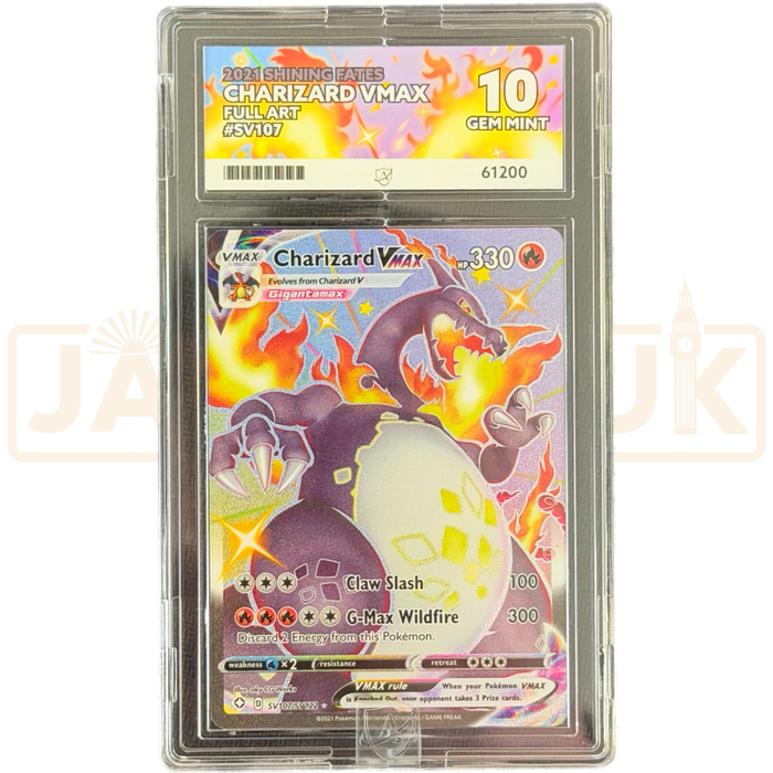 Pokemon Charizard VMAX Shining Fates SV107/122 English Graded Card ACE 10 #61200