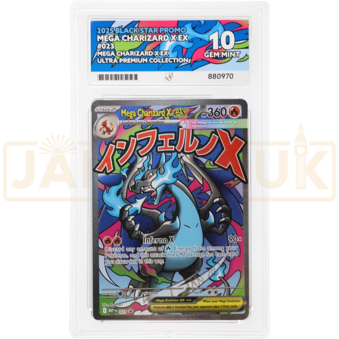 Pokemon Mega Charizard X ex UPC Promo MEP EN 023 English Graded Card ACE 10 #880970