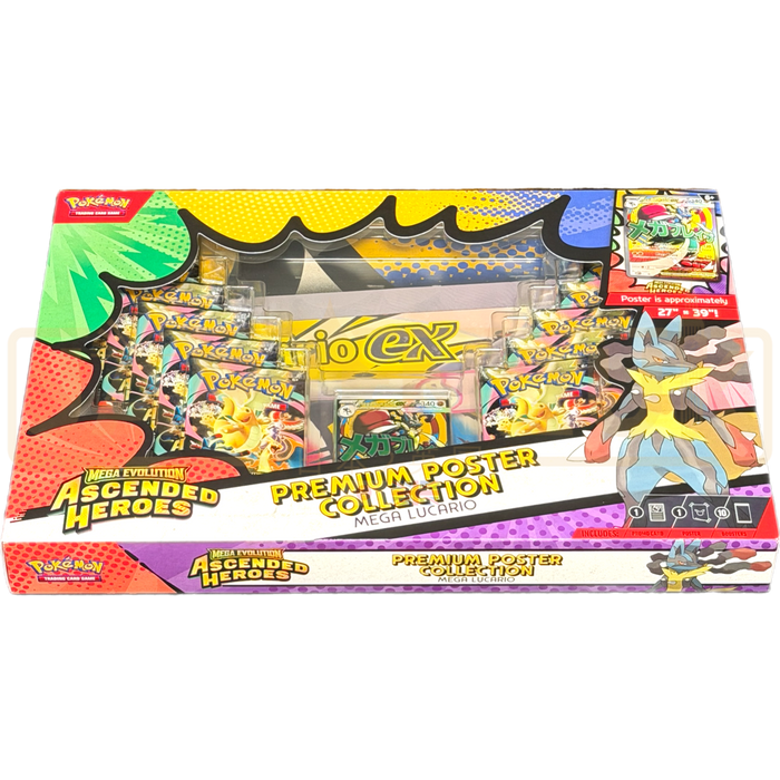 Pokemon Mega Evolution Ascended Heroes Mega Lucario English Premium Poster Collection