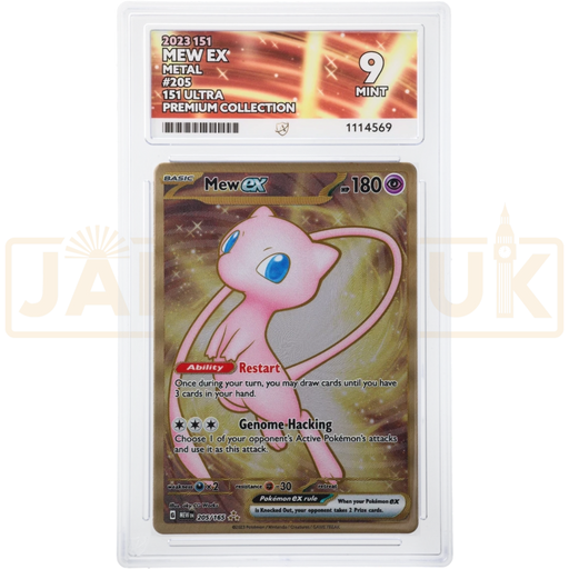 Pokemon Mew ex 151 UPC Metal Promo 205/165 English Graded Card ACE 9 #1114569