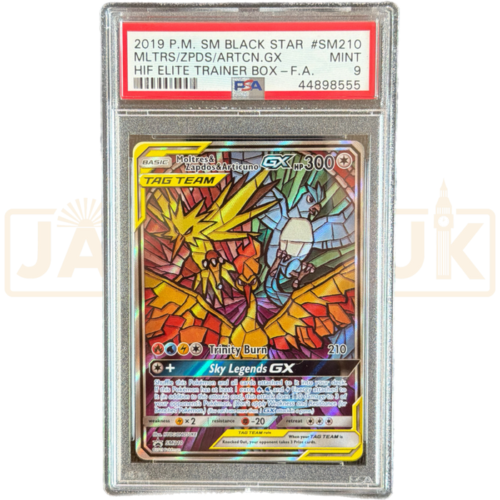Pokemon Moltres/Zapdos/Articuno SM210 Hidden Fates Elite Trainer Box Promo English Graded Card PSA 9 #44898555