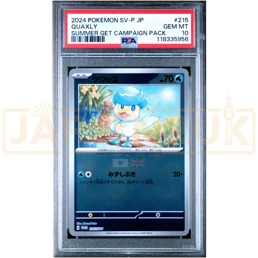 Pokemon Quaxly Reverse Holo Summer Is Here! Get Campaign! Promo 215/SV-P Japanese Graded Card PSA 10 #118335956