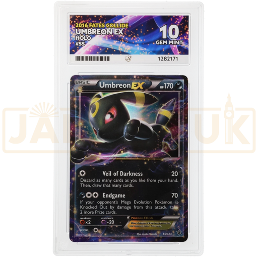 Pokemon Umbreon ex Holo Fates Collide 55/124 English Graded Card ACE 10 #1282171
