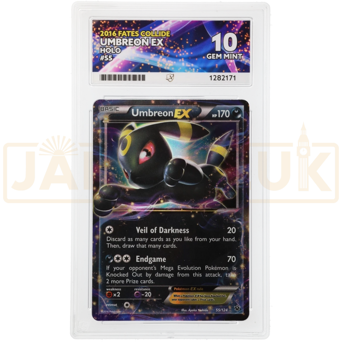 Pokemon Umbreon ex Holo Fates Collide 55/124 English Graded Card ACE 10 #1282171