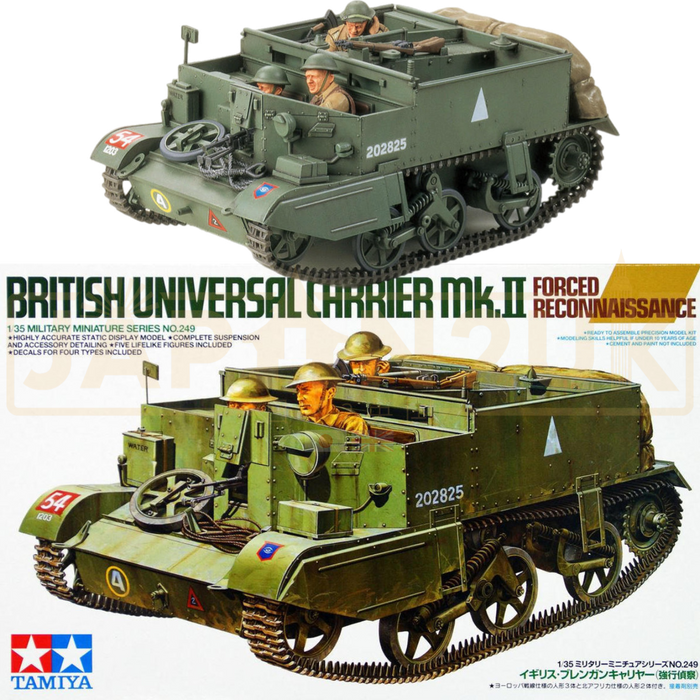 Tamiya British Forced Reconnaissance Mk.II Universal Carrier 35249 1/35 Scale Model Kit