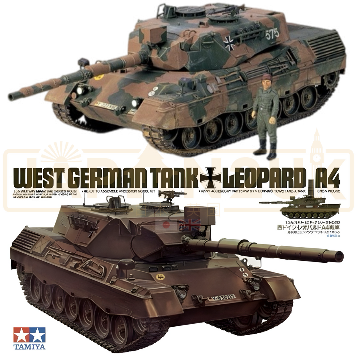 Tamiya Leopard A4 Tank West German 35112 1/35 Scale Model Kit — Japan2UK