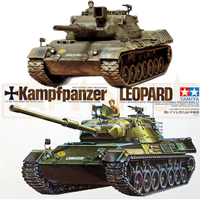 Tamiya Leopard Medium Tank West German Kampfpanzer 35064 1/35 Scale Model Kit