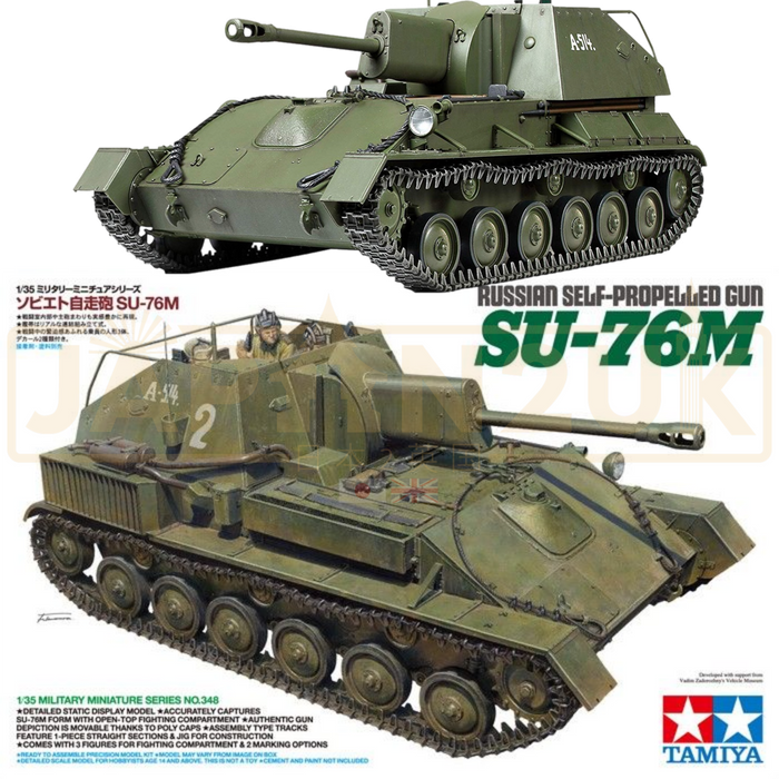 Tamiya Russian SU-76M Self-Propelled Gun 35348 1/35 Scale Model Kit