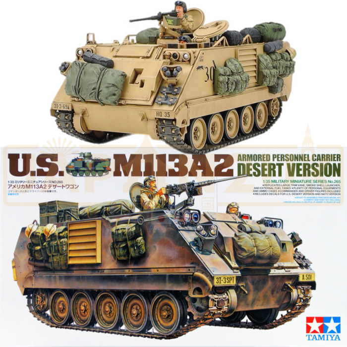 Tamiya U.S. M113A2 Desert Version Armoured Personnel Carrier 35265 1/35 Scale Model Kit