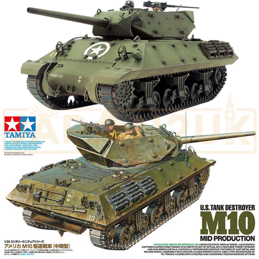 Tamiya U.S. Tank Destroyer M10 Mid Production 35350 1/35 Scale Model Kit