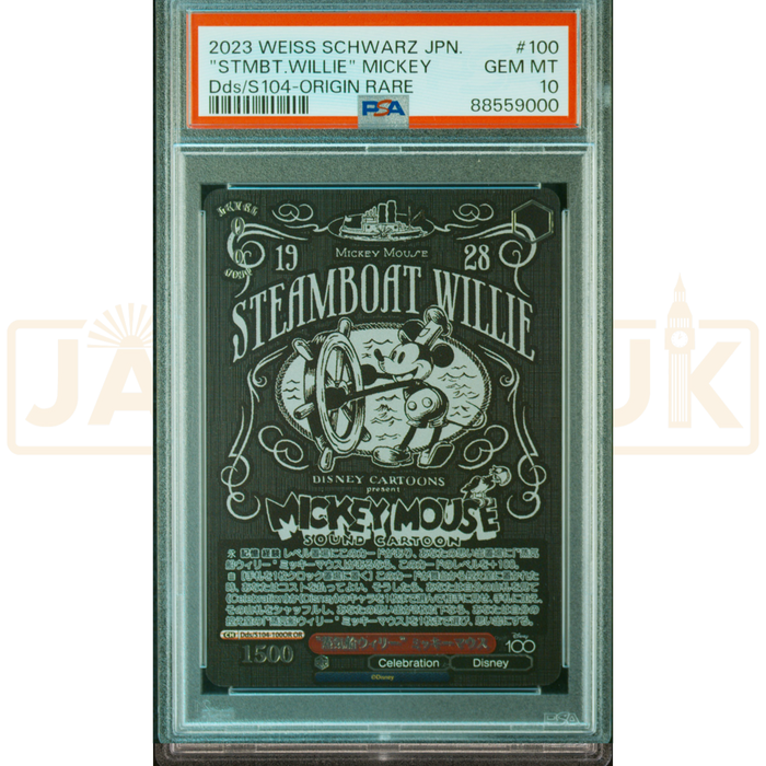 Weiss Schwarz Disney 100 Years Of Wonder Steamboat Willie S102-100 OR Japanese Graded Card PSA 10 #88559000