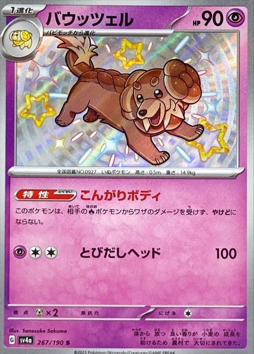 Pokemon Dachsbun S Shiny Treasure ex sv4a 267/190