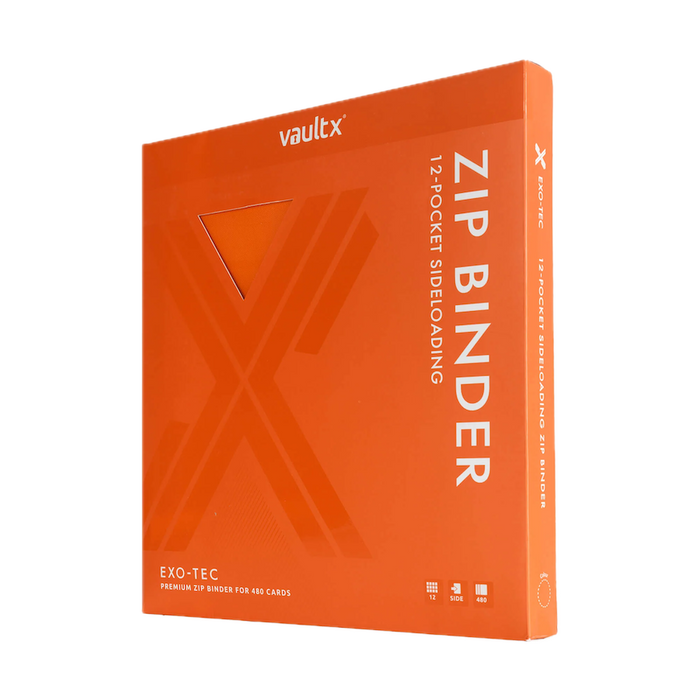 Vault X - 12-Pocket Exo-Tec® - Zip Binder - Orange