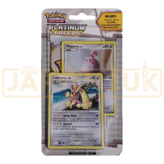 Pokemon Arceus English Single Pack Blister - Happiny Lopunny