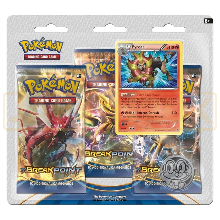 Pokemon BREAKpoint English 3-Pack Blister - Pyroar