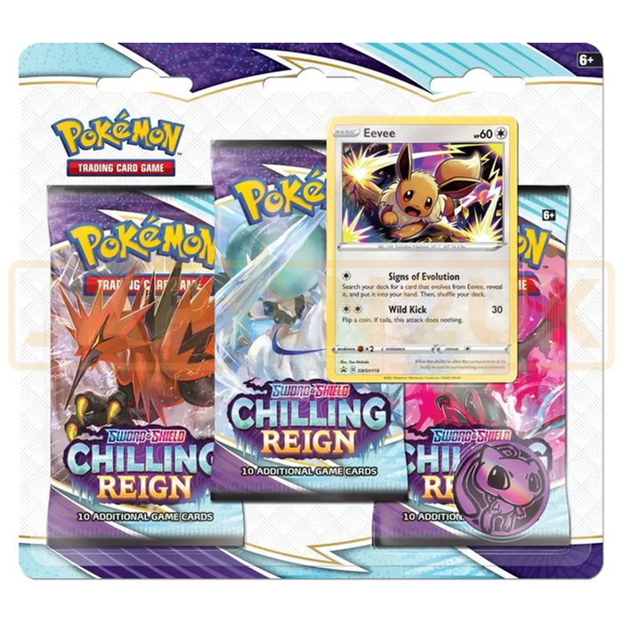 Pokemon Chilling Reign English 3-Pack Blister - Eevee
