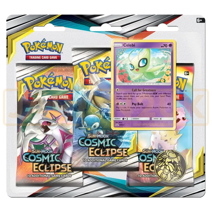 Pokemon Cosmic Eclipse English 3-Pack Blister - Celebi