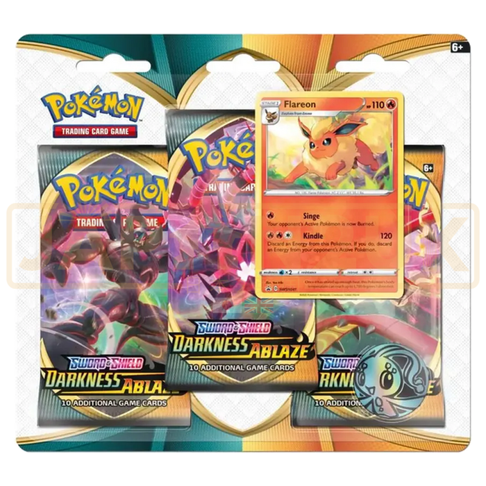 Pokemon Darkness Ablaze English 3-Pack Blister - Flareon