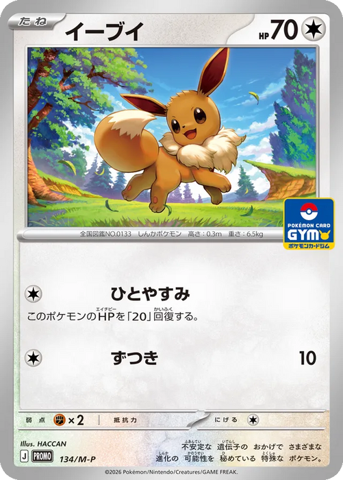 Pokemon Eevee Gym Pack 134/M-P Japanese Single Card