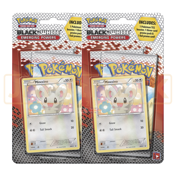 Pokemon Emerging Powers English Two Pack Blister Minccino Holofoil