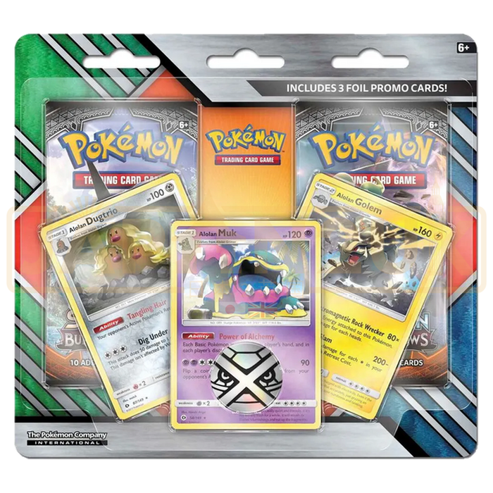 Pokemon Enhanced English Enhanced 2-Pack Blister - Alolan Dugtrio Alolan Muk Alolan Golem