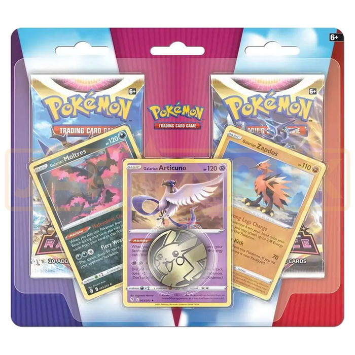 Pokemon Enhanced English Enhanced 2-Pack Blister - Galarian Articuno Galarian Zapdos Galarian Moltres