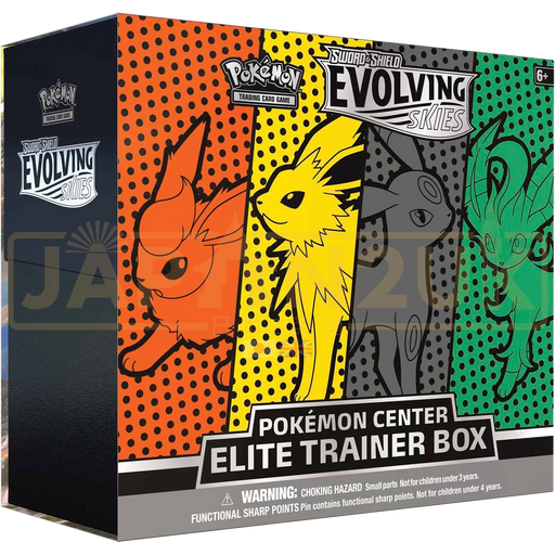 Pokemon Evolving Skies Pokemon Center English Elite Trainer Box - Jolteon, Flareon, Umbreon & Leafeon