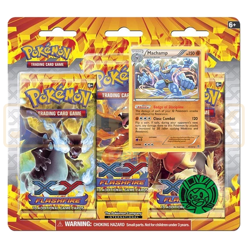 Pokemon Flashfire English 3-Pack Blister - Machamp