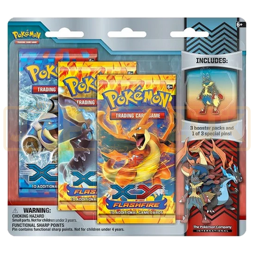 Pokemon Flashfire English 3-Pack Collector Pin Blister - Mega Lucario