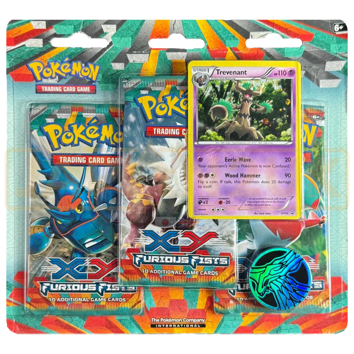 Pokemon Furious Fists English 3-Pack Blister - Trevenant