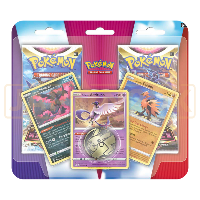 Pokemon Galarian Articuno Zapdos & Moltres English Enhanced Two Pack Blister