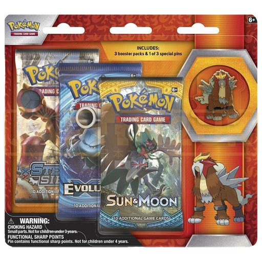Pokemon Legendary Beasts English 3-Pack Collector Pin Blister