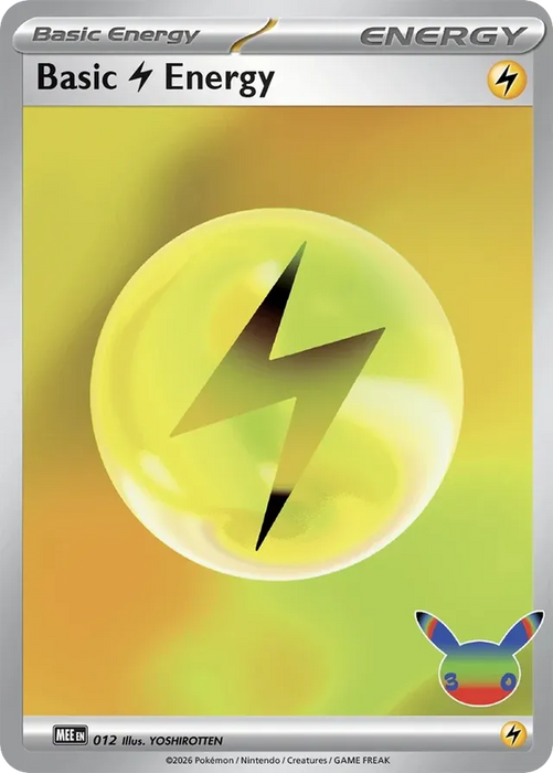 Pokemon Lightning Energy Reverse Holo 30th Celebration 30C 000/000 English Single Card