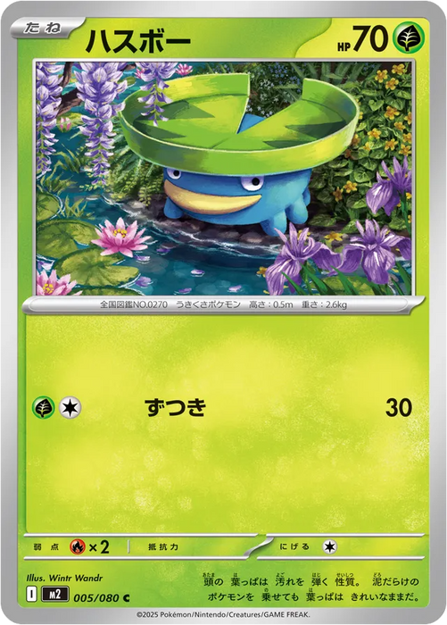 Pokemon Lotad Non Holo Inferno X M2 005/080 Japanese Single Card