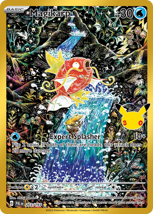 Pokemon Magikarp Classic Holo 30th Celebration 30C 203/193 English Single Card