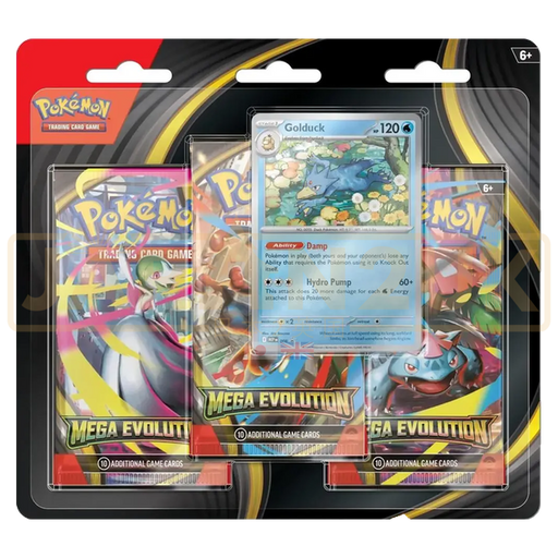 Pokemon Mega Evolution English 3-Pack Blister - Golduck