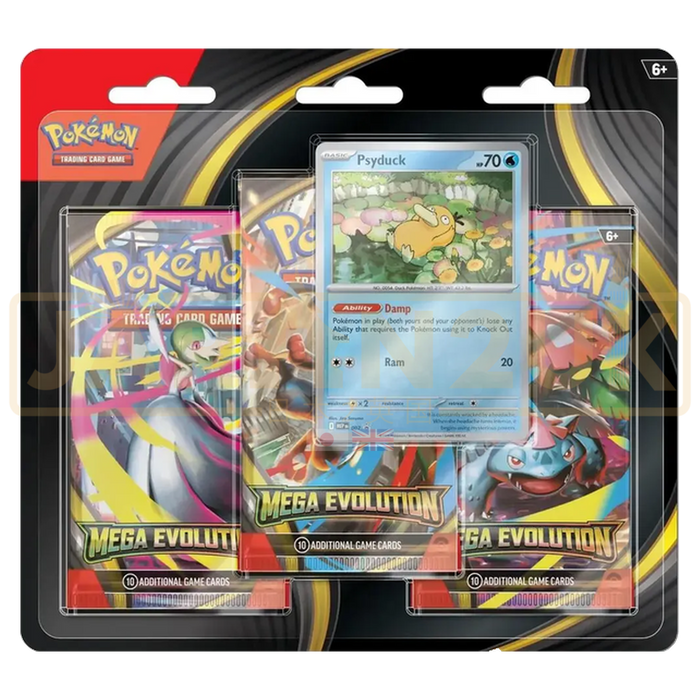Pokemon Mega Evolution English 3-Pack Blister - Psyduck