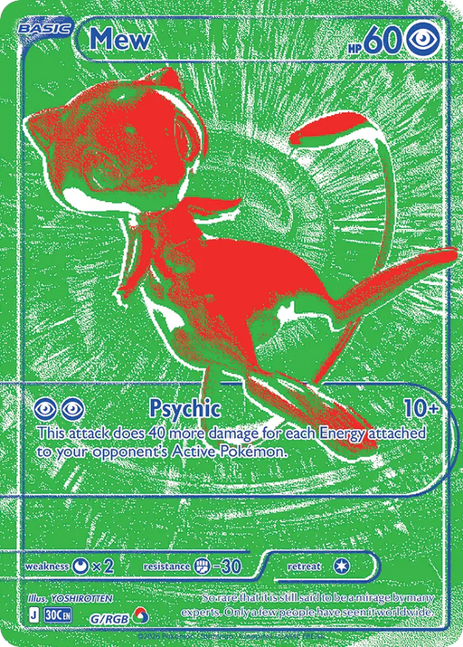 Pokemon Mew Holo 30th Celebration 30C G/RGB English Single Card