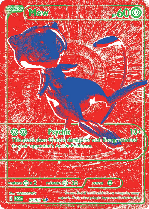 Pokemon Mew Holo 30th Celebration 30C R/RGB English Single Card