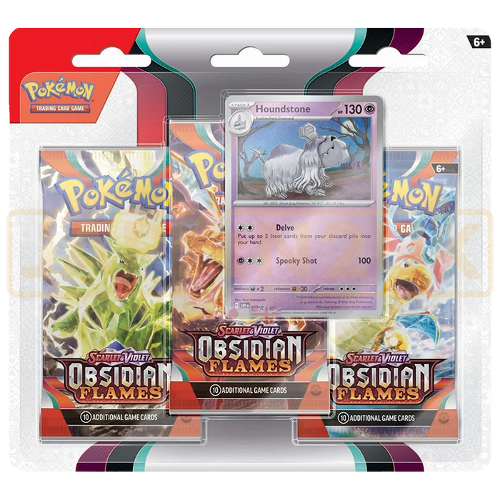 Pokemon Obsidian Flames English 3-Pack Blister - Houndstone