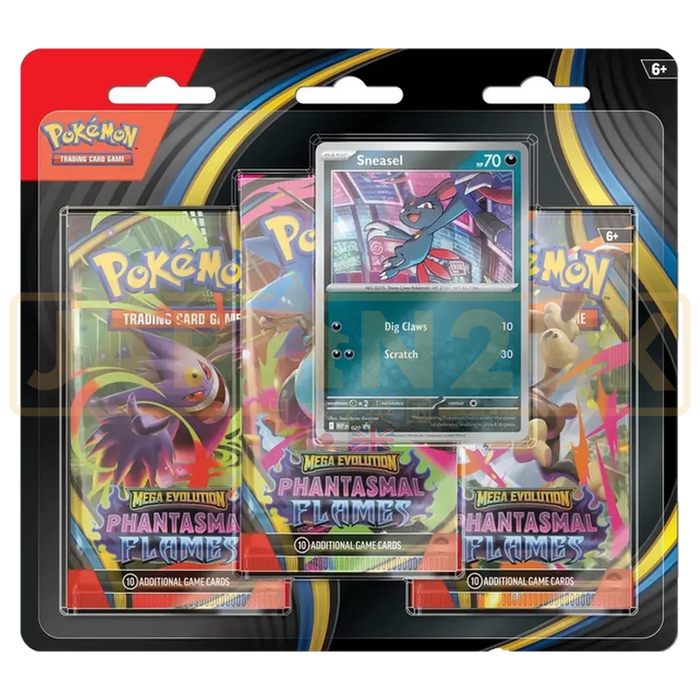 Pokemon Phantasmal Flames English 3-Pack Blister - Sneasel