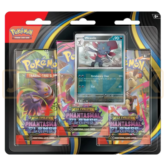 Pokemon Phantasmal Flames English 3-Pack Blister - Weavile