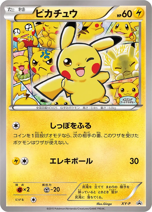 Pokemon Pikachu Pokemon Art Academy Winner Prize Promo 000/XY-P Japanese Single Card