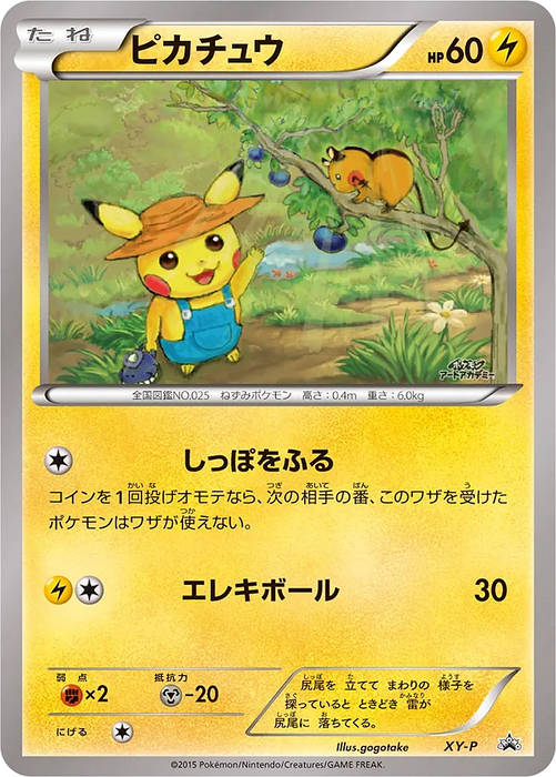 Pokemon Pikachu Pokemon Art Academy Winner Prize Promo 000/XY-P Japanese Single Card