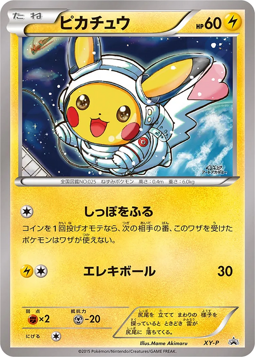 Pokemon Pikachu Pokemon Art Academy Winner Prize Promo 000/XY-P Japanese Single Card