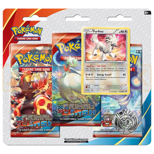 Pokemon Primal Clash English 3-Pack Blister - Furfrou