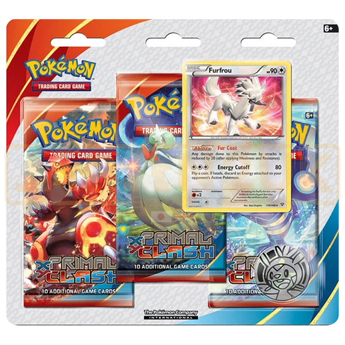 Pokemon Primal Clash English 3-Pack Blister - Furfrou
