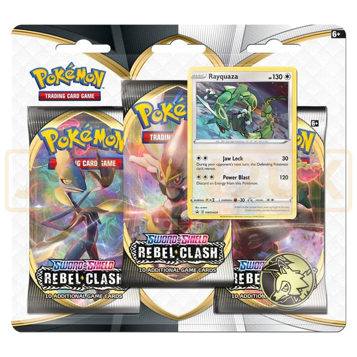 Pokemon Rebel Clash English 3-Pack Blister - Rayquaza