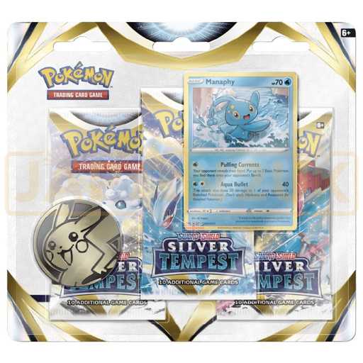 Pokemon Silver Tempest English 3-Pack Blister - Manaphy