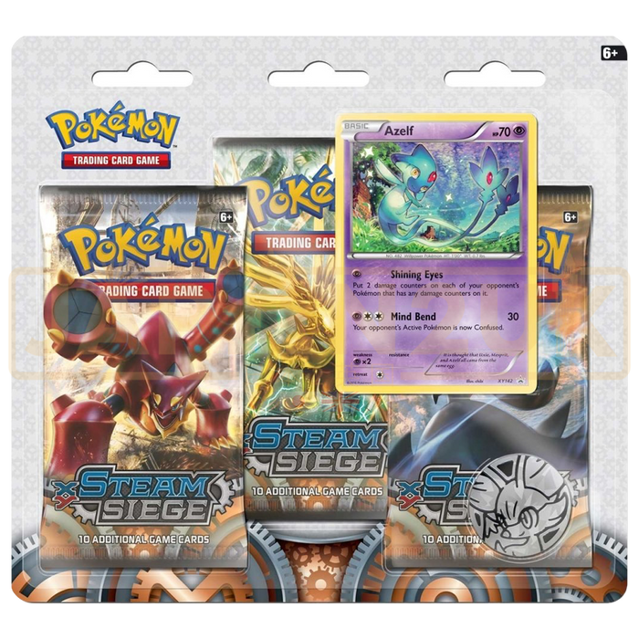 Pokemon Steam Siege English 3-Pack Blister - Azelf